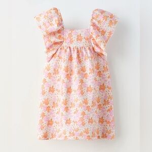 Zara Flutter Sleeve Floral Dress